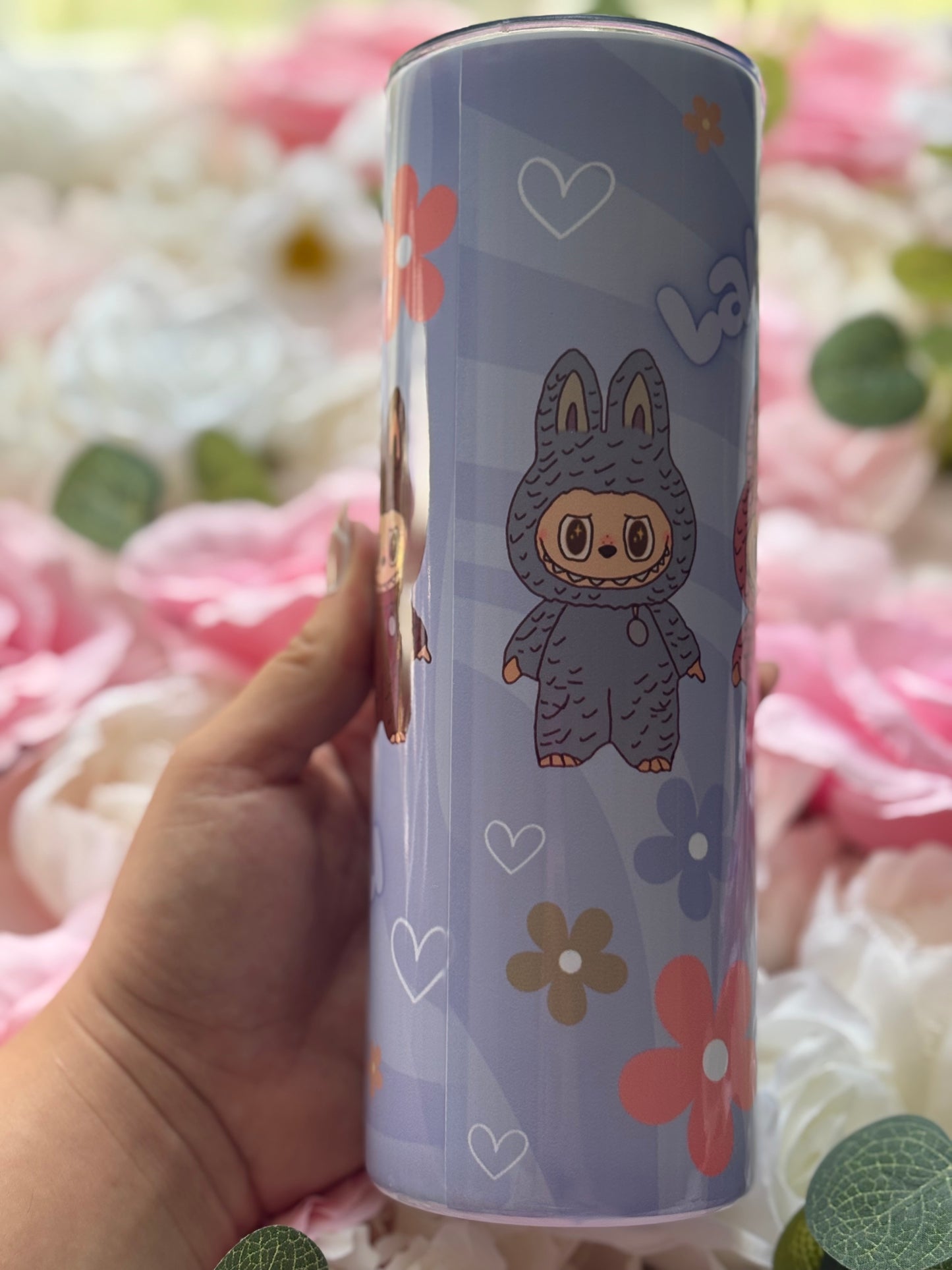 20 oz Skinny Tumbler |Purple |Labubu Themed