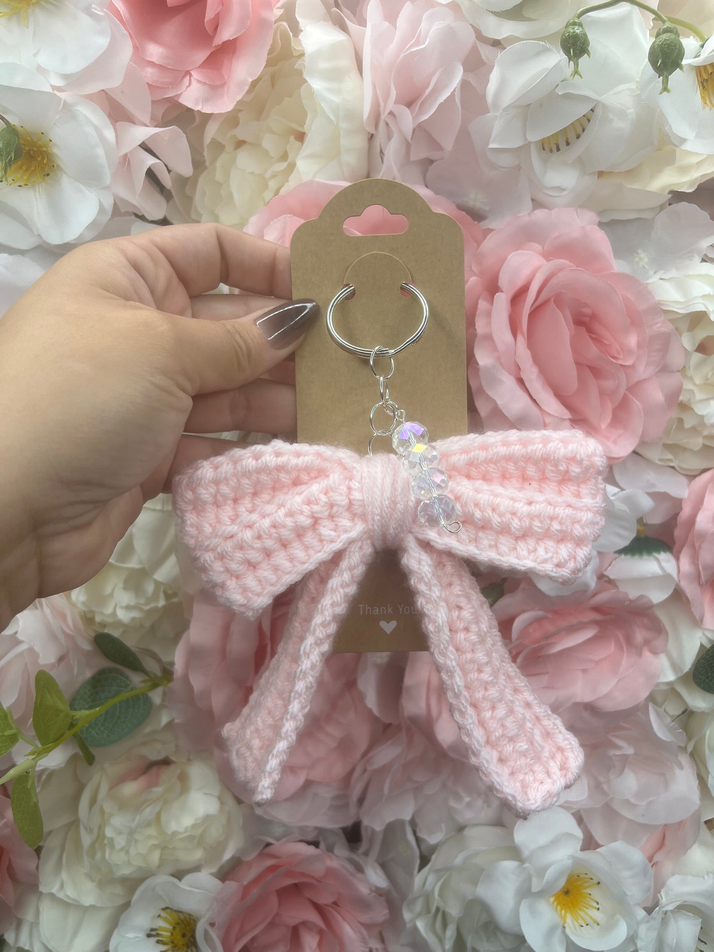 Crochet Bow Keychain
