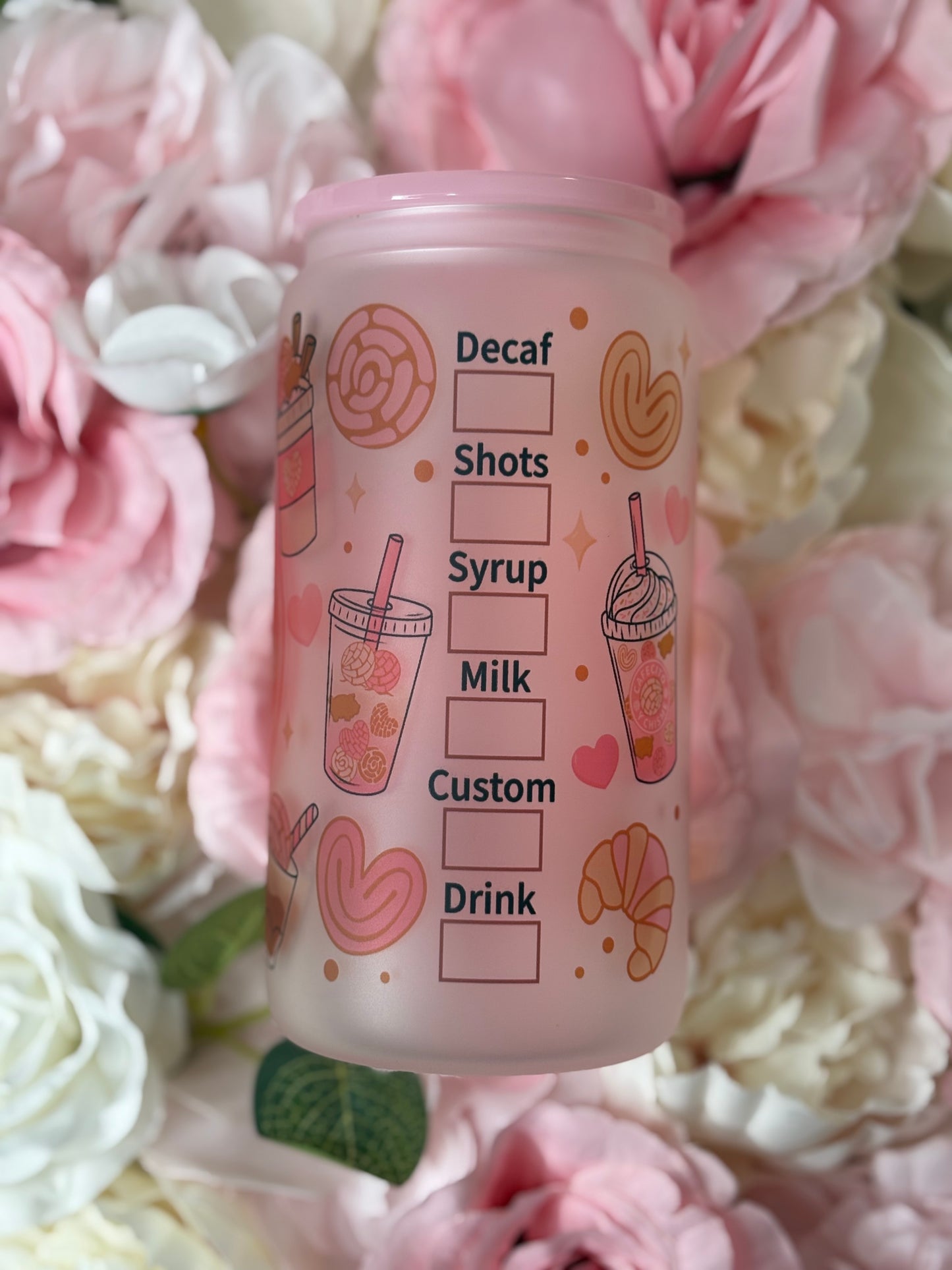 16 oz Frosted Glass Can | Chisme y Cafecito