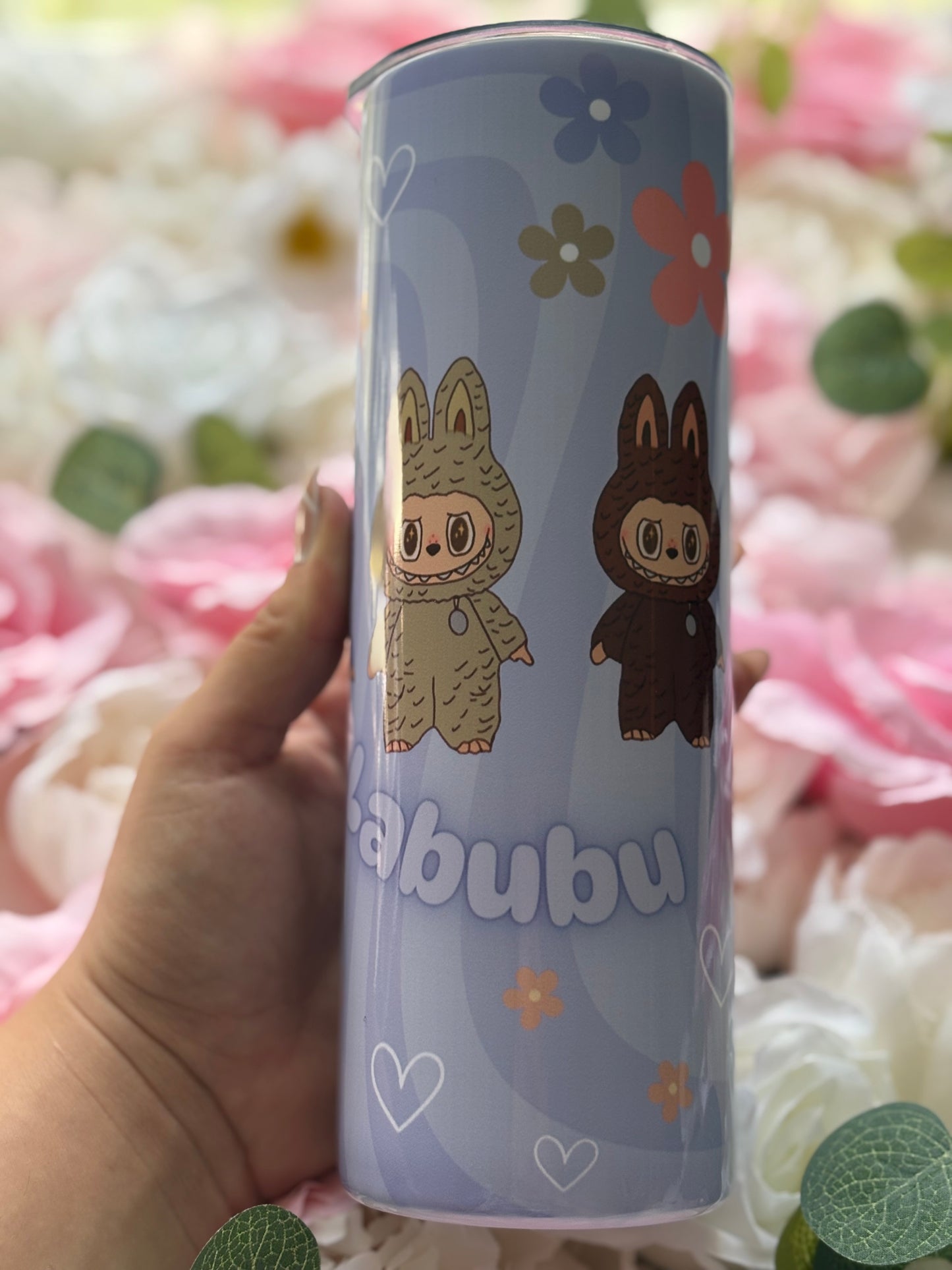 20 oz Skinny Tumbler |Purple |Labubu Themed