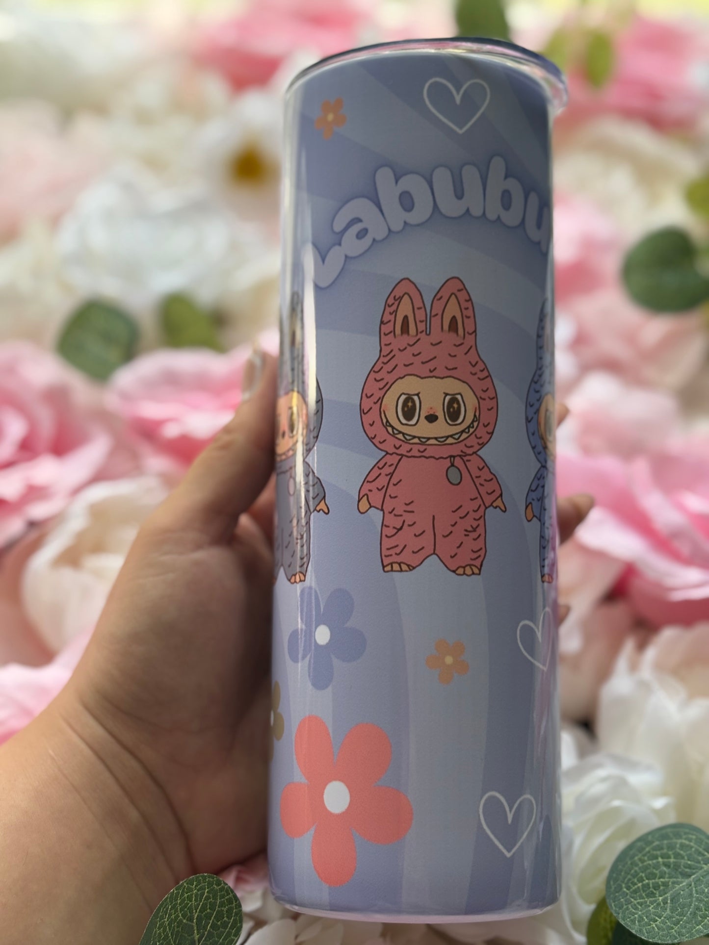 20 oz Skinny Tumbler |Purple |Labubu Themed