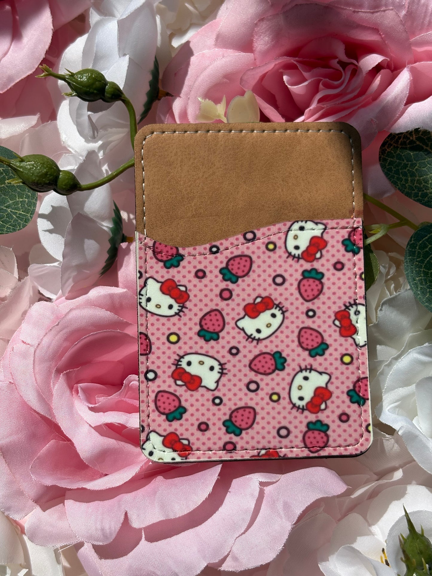 Phone Card Holder | Hello Kitty and Strawberries