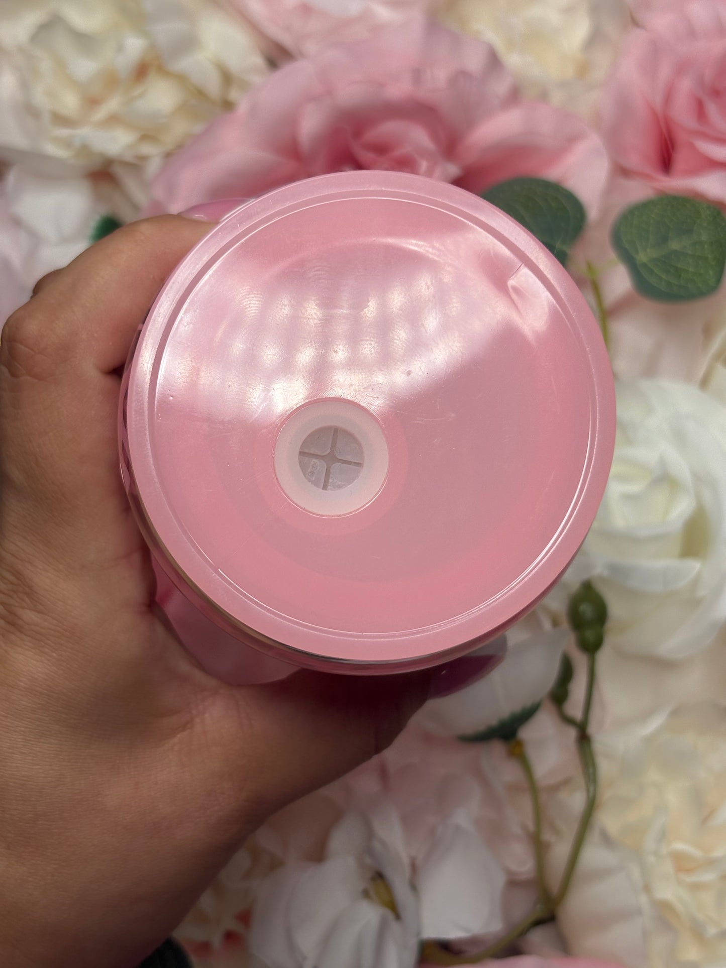 16 oz Glass Can | Pink | Bow with Flowers | Vinyl Design