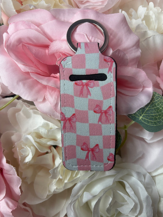 Keychain Chapstick Holder | Pink | Coquette themed