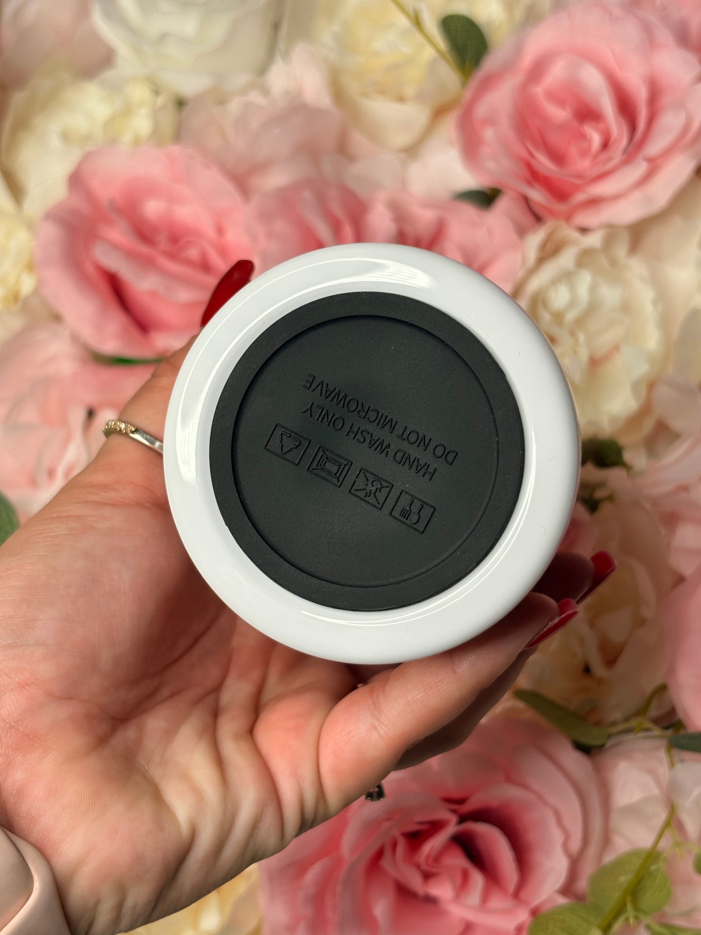 16 oz Stainless Steel Can | Bookish Girly | Cherry | Roses
