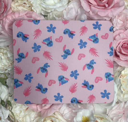 Mouse Pad | Blue and Pink | Stitch Themed