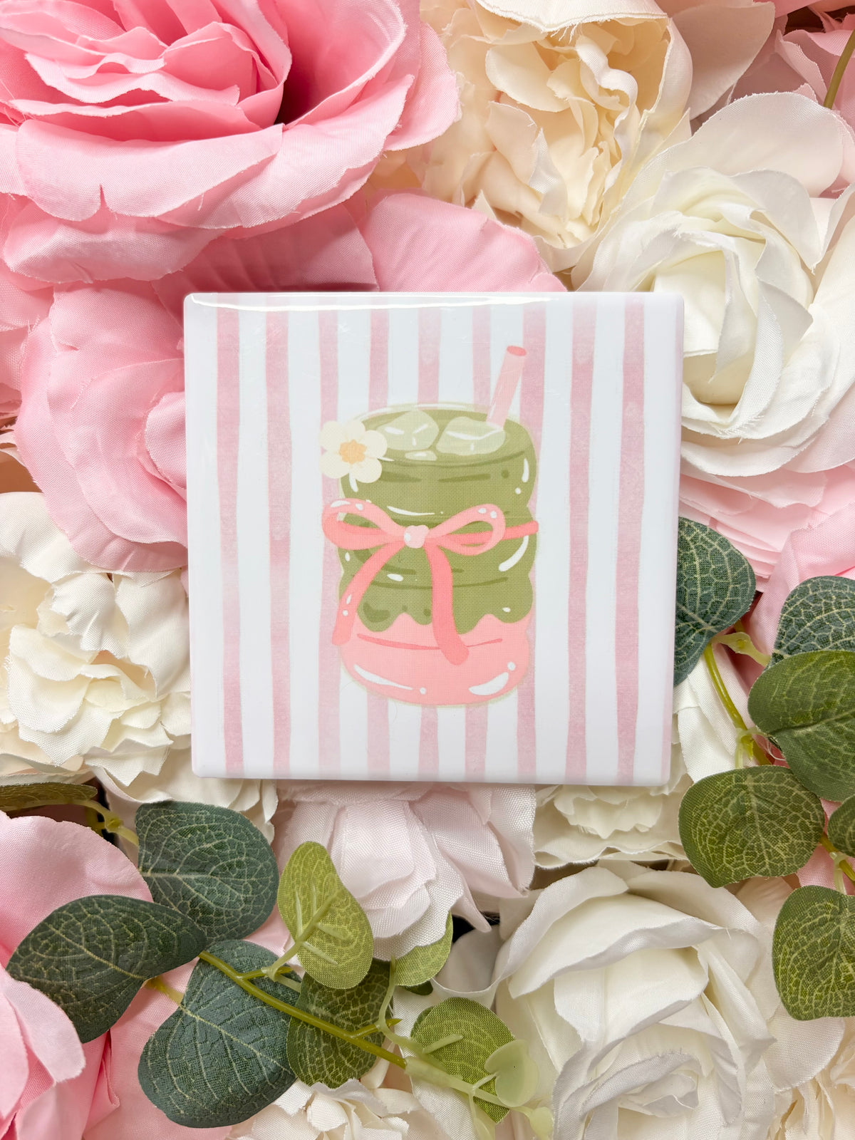 15 oz Matcha Mug and Coaster Bundle