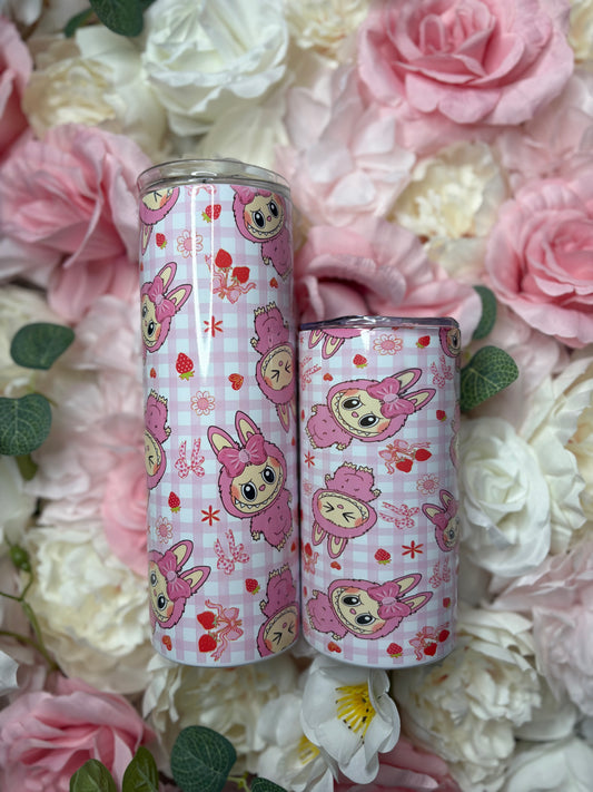 Mommy and Mini Tumblers | 20 oz & 12 oz | Pink | Labubu | Strawberries
