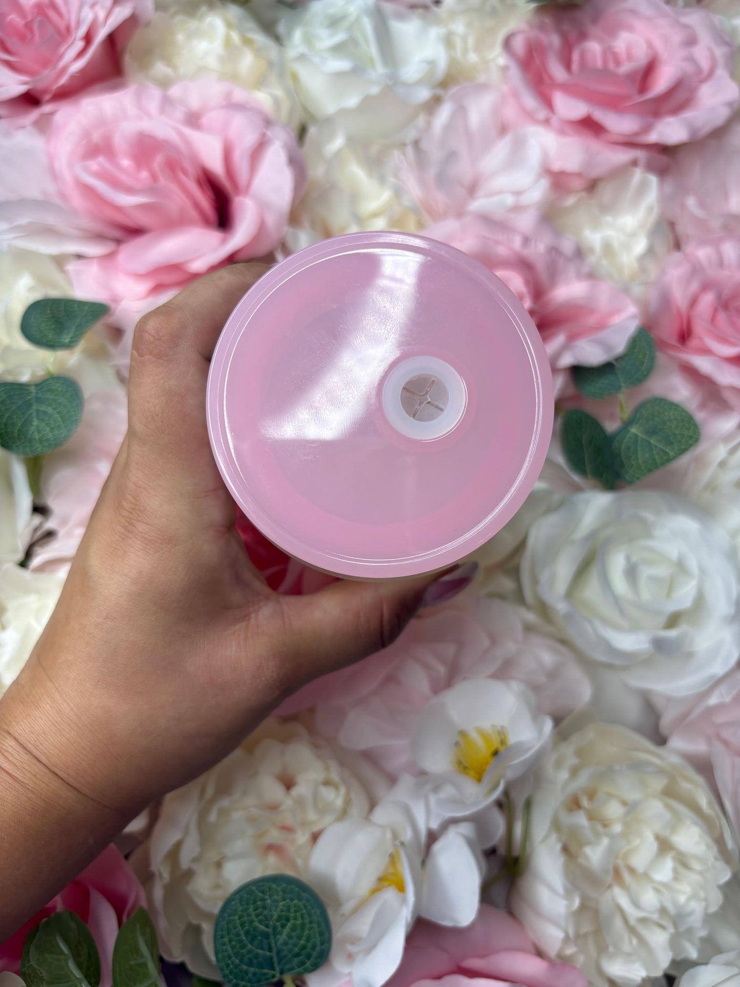 16 oz Frosted Glass | Pink | Matcha