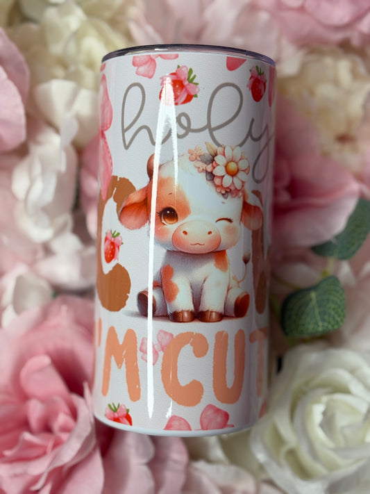 12 oz Skinny Tumbler | Holy Cow I’m Cute | Cow Themed