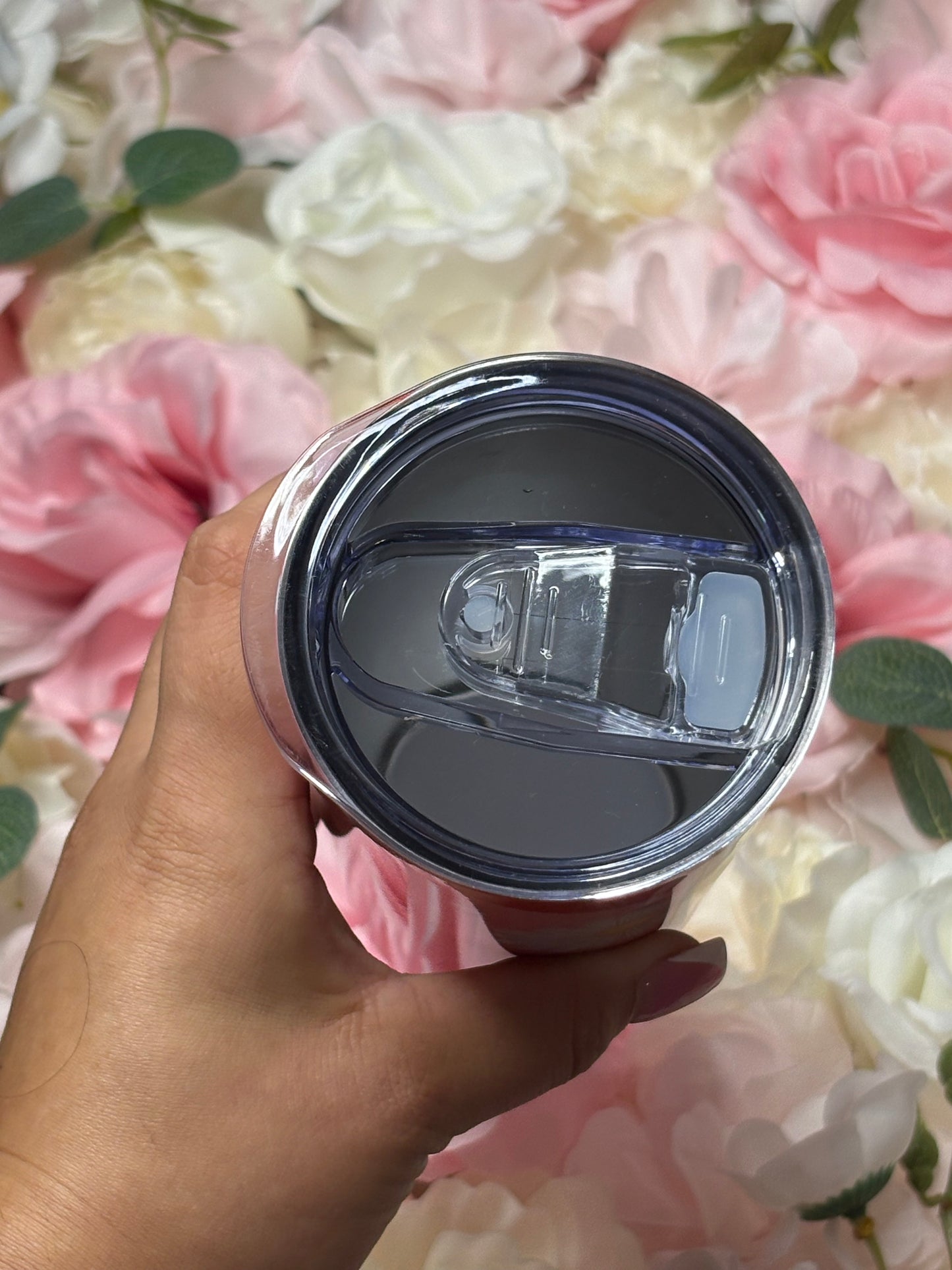 20 oz Skinny Tumbler | Pink, White, Red | Strawberry, Bow and Daisy