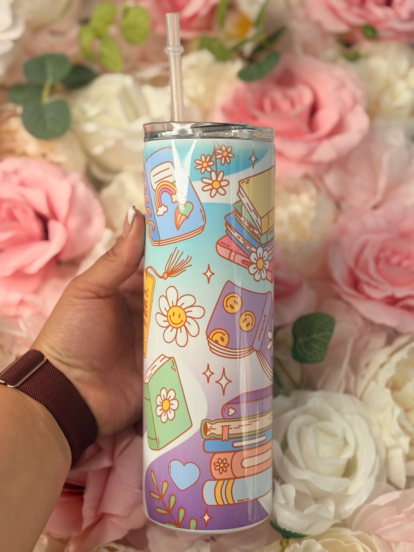 20oz Skinny Tumbler | Bookish Design