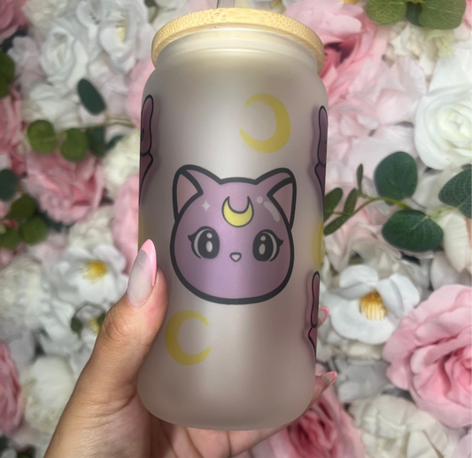 16 oz Frosted Glass | Purple | Luna