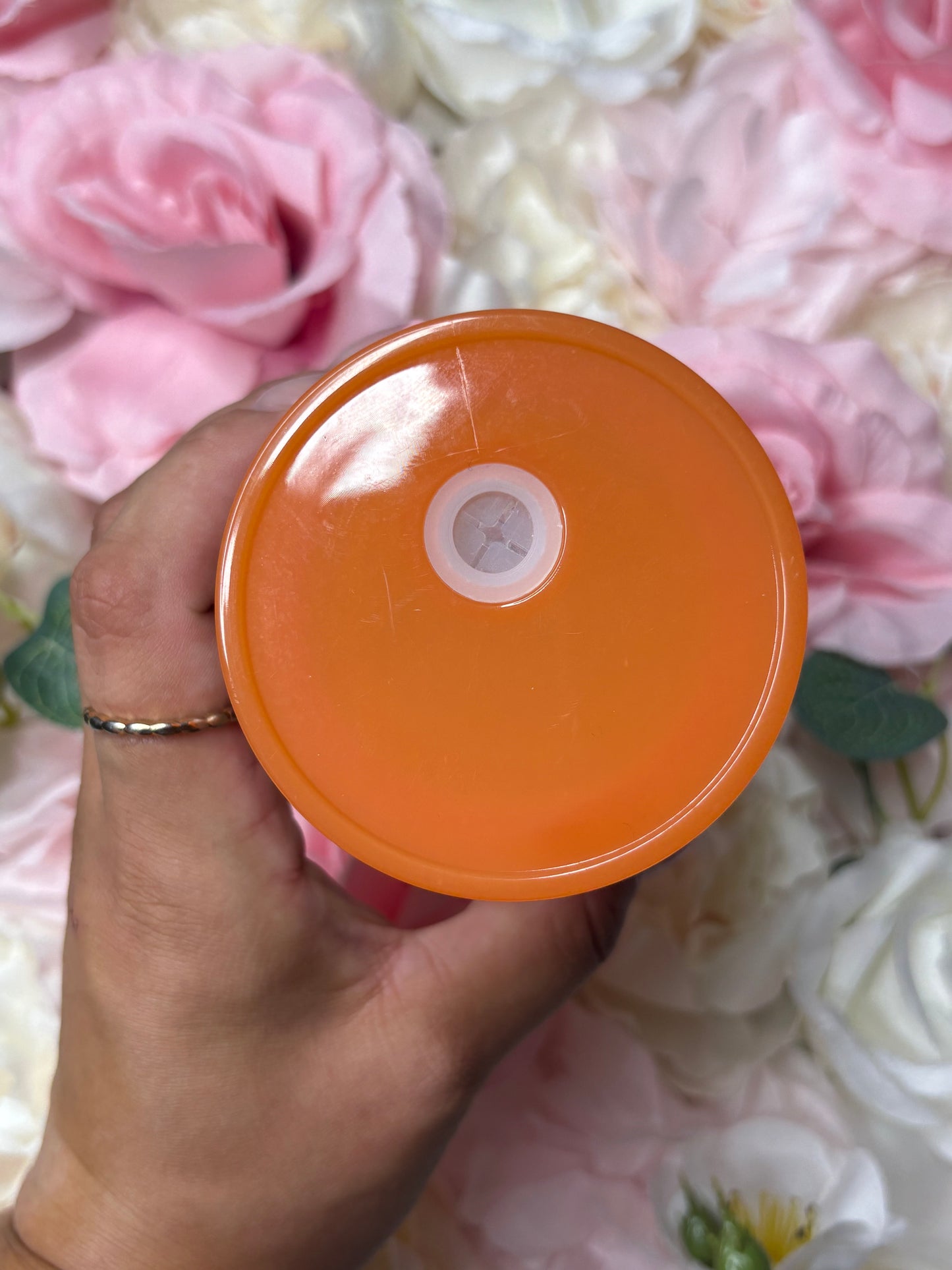 16 oz Frosted Glass | Orange and Black | Halloween Coquette Themed